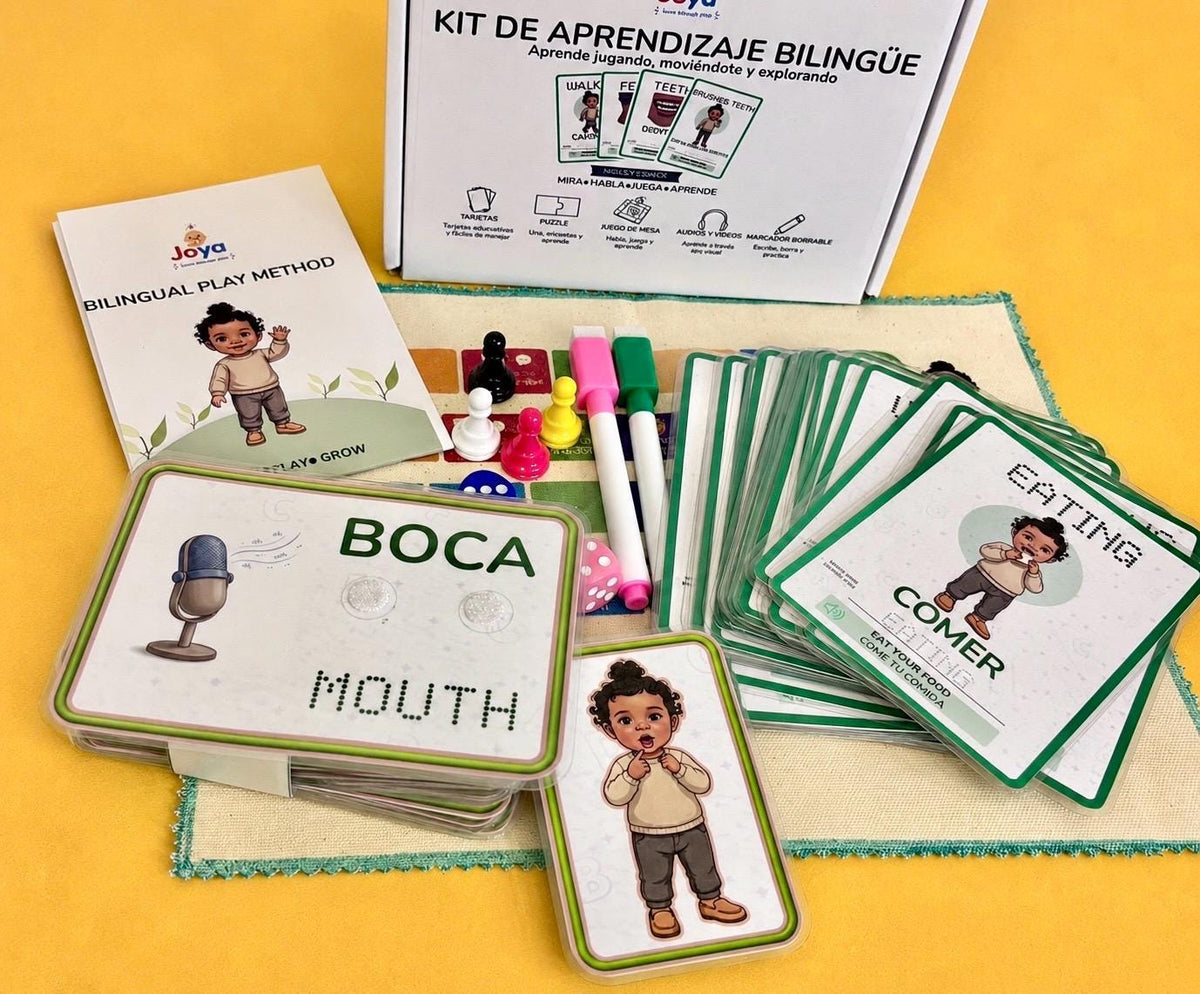 English-Spanish Flashcards for Kids | Beginner Vocabulary Game Kit