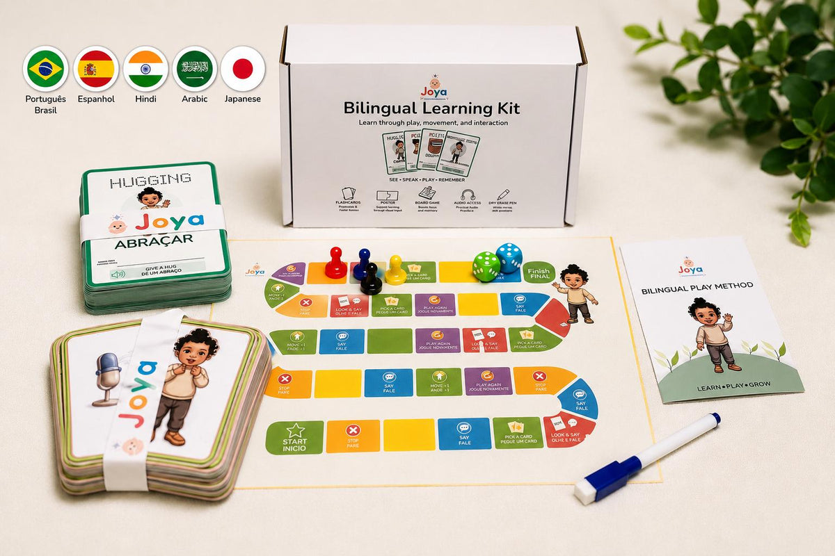 Language Flashcards & Games for Kids | English or Bilingual Kit