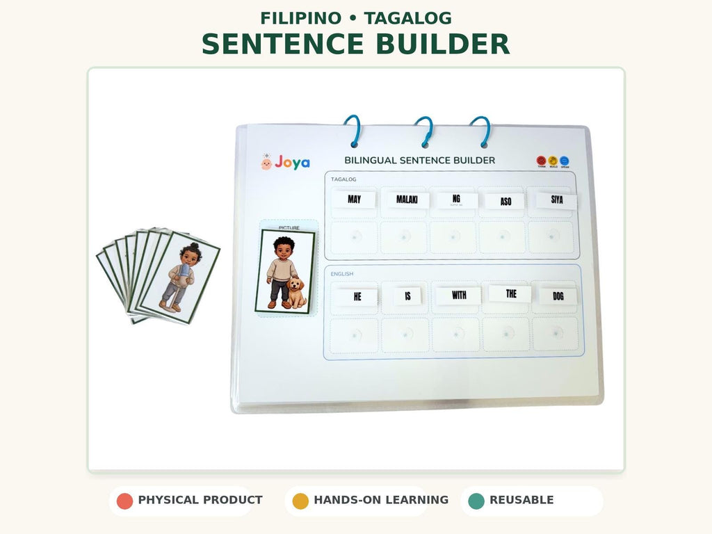 Tagalog-English Sentence Builder Kit for Kids | Filipino Grammar