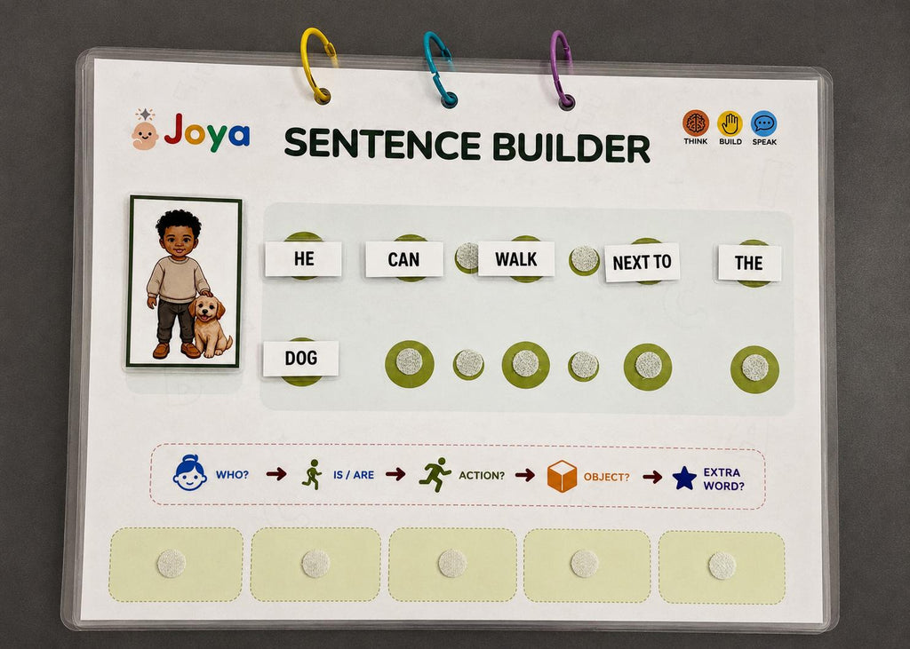 English Build a Sentence Kit for Kids | Reusable Word Tiles