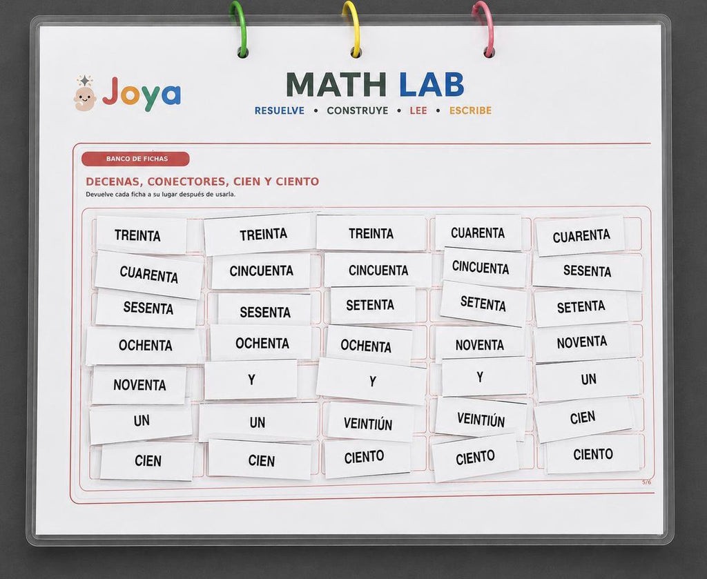 Spanish Math Lab Kit | Reusable Equation Builder, Number Words & Writing