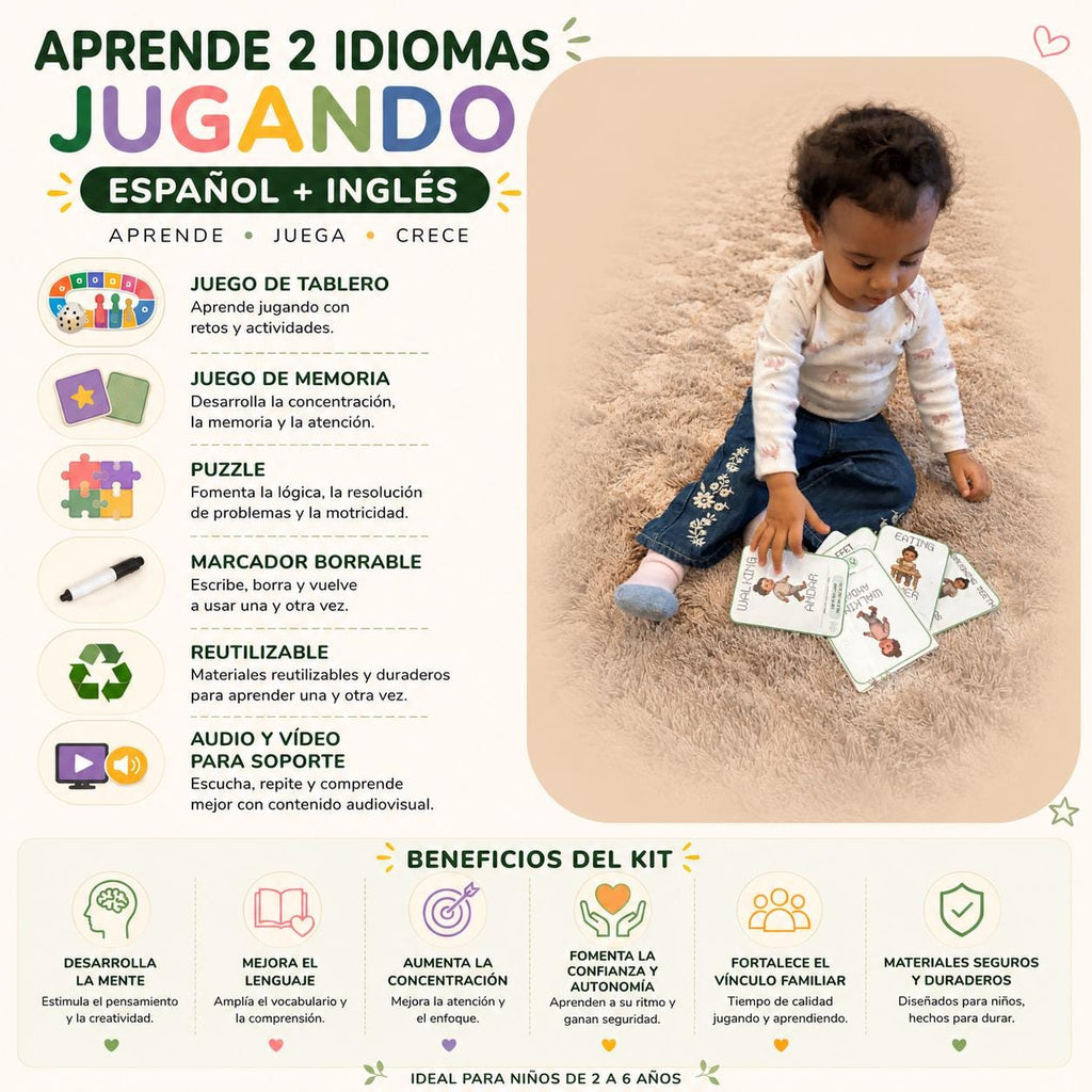 English-Spanish Learning Game for Kids | Flashcards