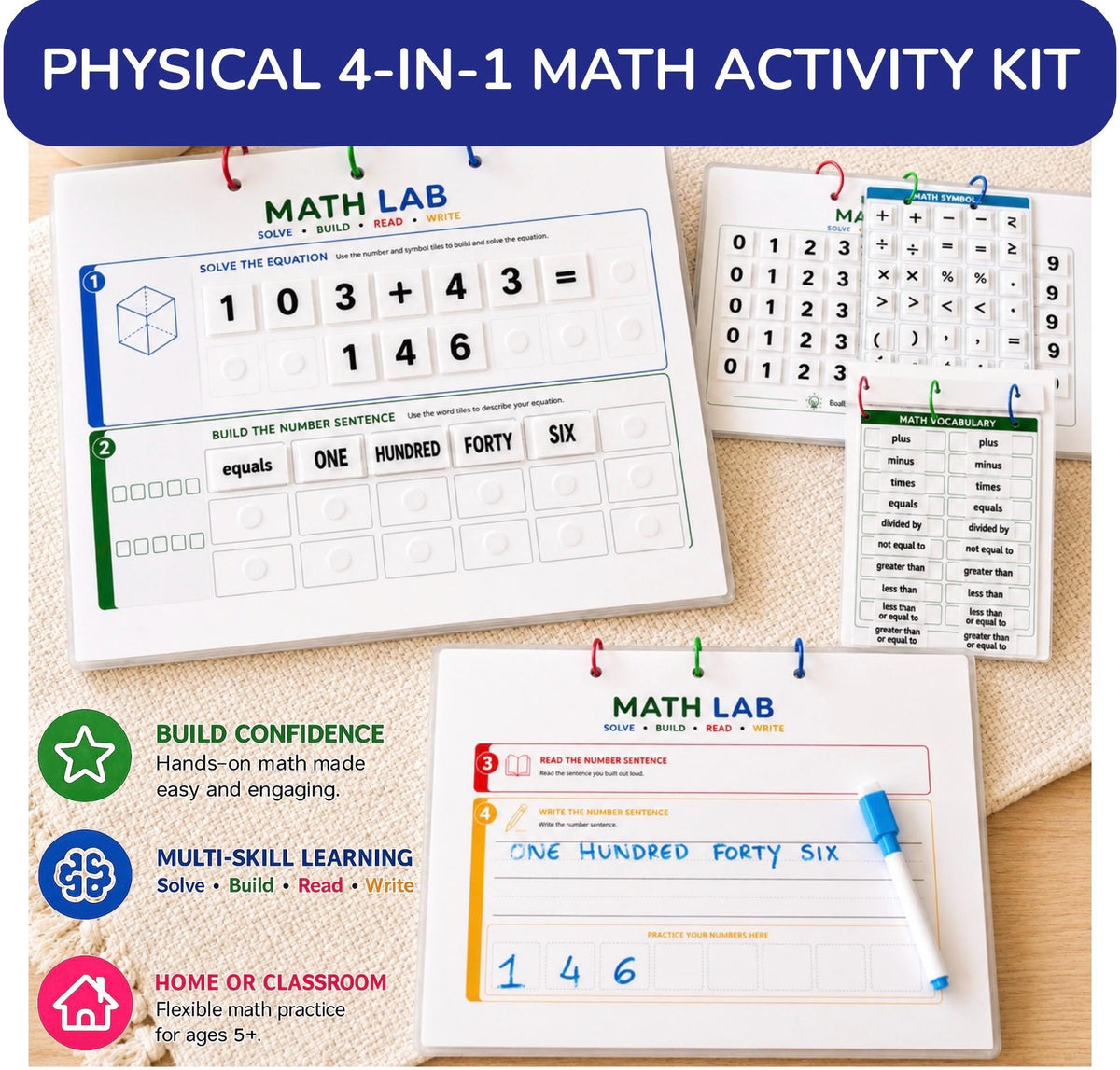 English Math Manipulatives Kit | Montessori-Inspired Homeschool Math