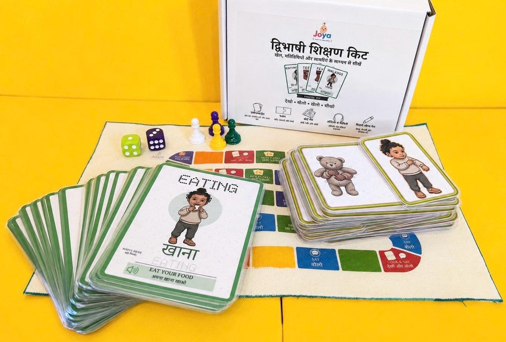 English-Hindi Learning Kit for Kids | Flashcards, Puzzles & Board Game