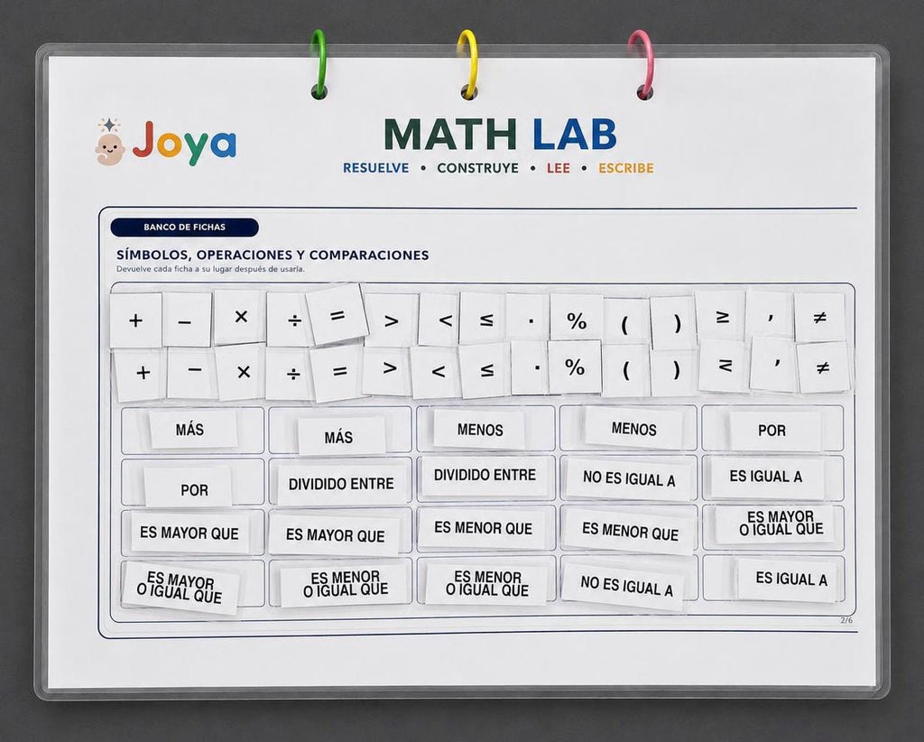 Spanish Math Lab Kit | Reusable Equation Builder, Number Words & Writing