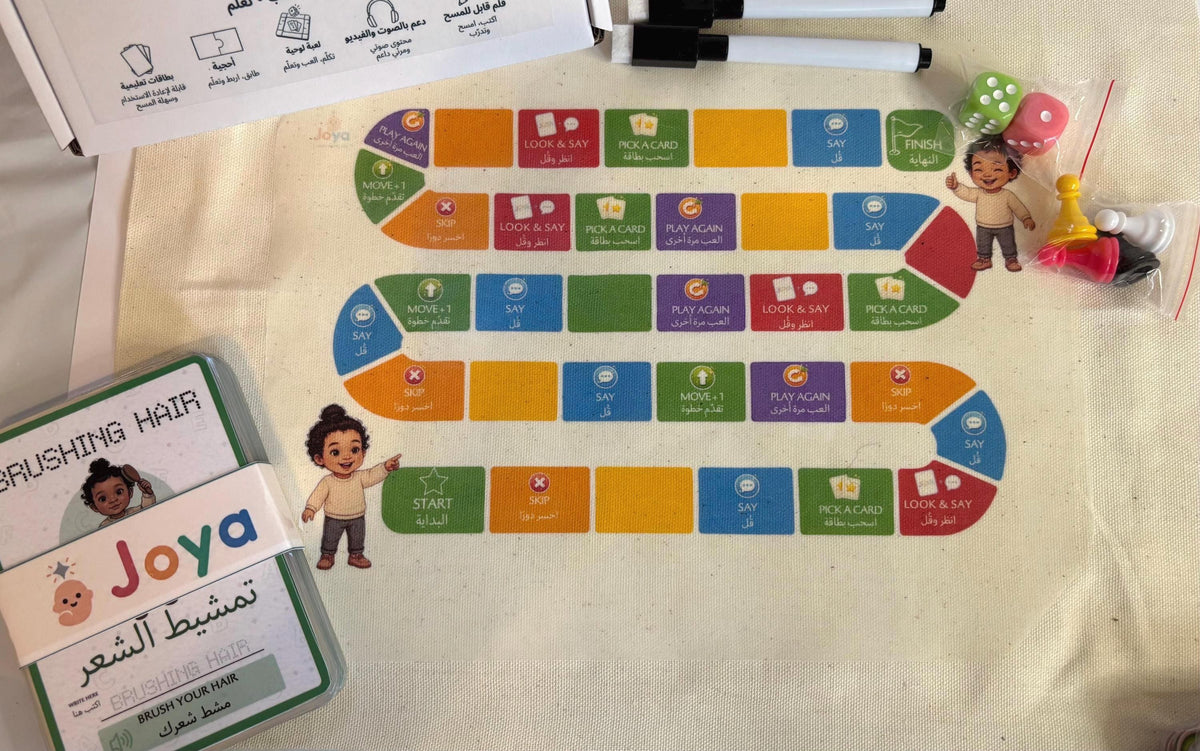 Flashcards & Board Game Learning Kit | English or Bilingual Options