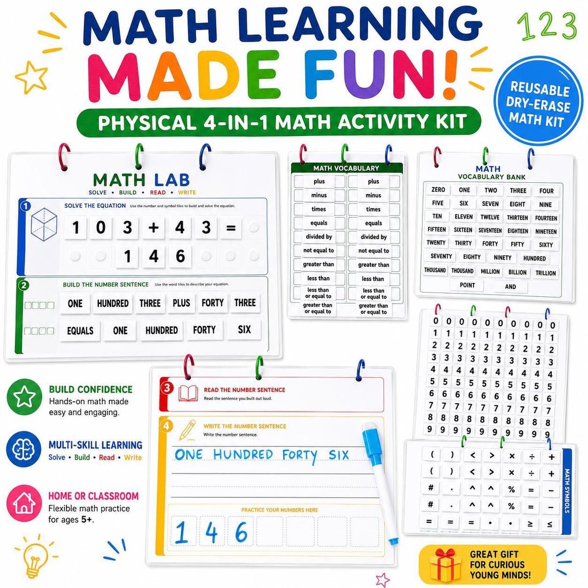 English Math Lab Kit for Kids | Number Sense & Math Manipulatives