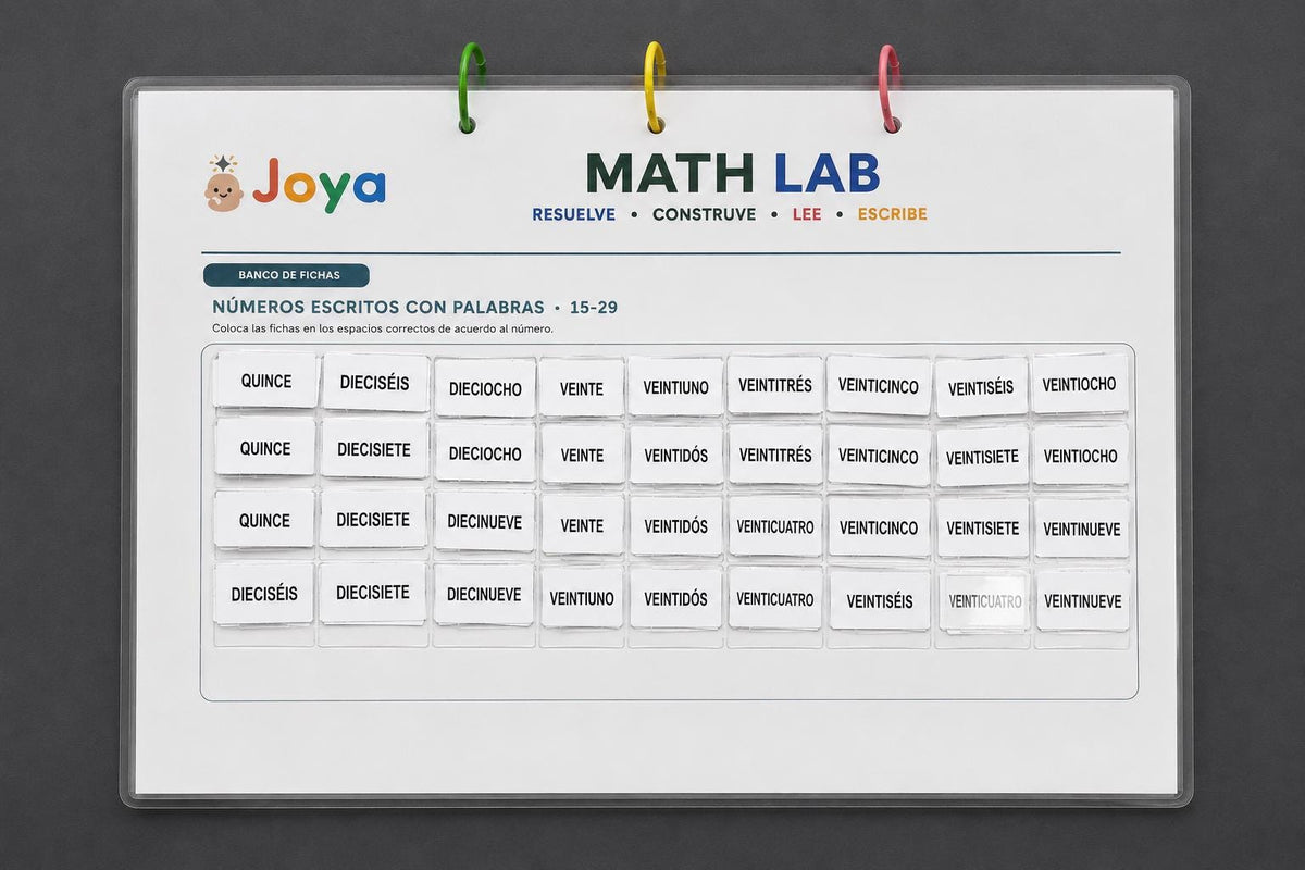 Spanish Math Lab Kit | Reusable Equation Builder, Number Words & Writing