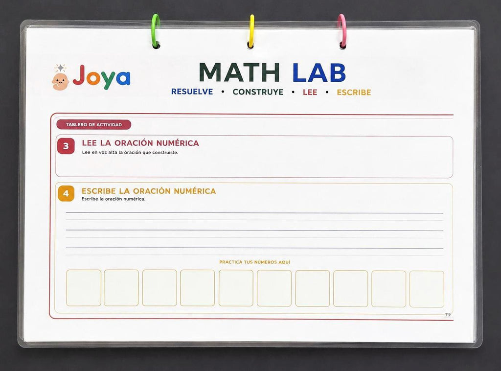 Spanish Math Lab Kit | Reusable Equation Builder, Number Words & Writing