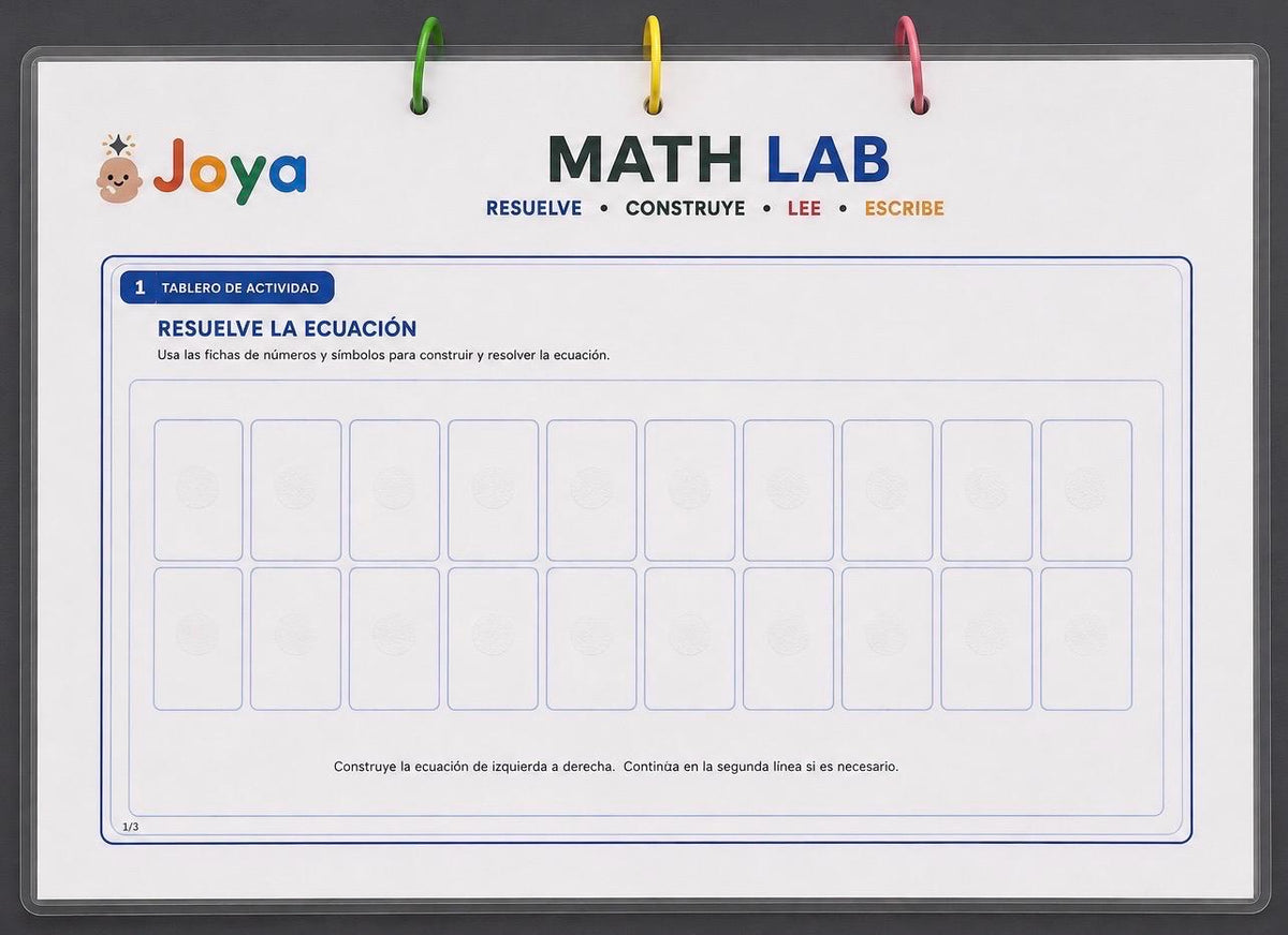 Spanish Math Lab Kit | Reusable Equation Builder, Number Words & Writing