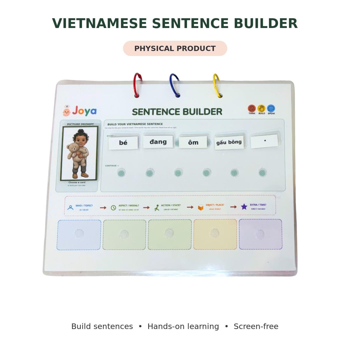 Vietnamese Sentence Builder | Monolingual Heritage Language Kit